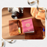 Leather passport cover
