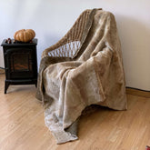 Soft beige3seater throw