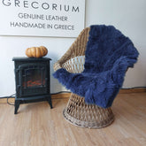 Mongolian blue throw