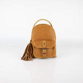 Mini leather backpack "Theros" Light Brown