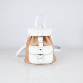 Mini leather backpack "Filia" Nude White