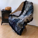 Toscana blue stripe throw
