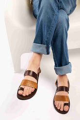 Leather sandals "Daedalus"