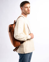 Leather backpack "Pantheon"