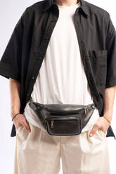 Leather hip bag "Aetos"