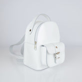 Mini leather backpack "Theros" White