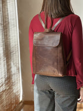 Leather minimal backpack