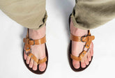 Leather sandals "Menelaus"