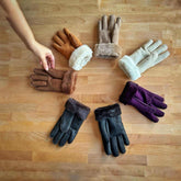Kids shearling gloves