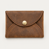 Single Card Holder — Grecorium leather accessory on a neutral background