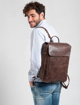 Leather backpack "Pantheon"