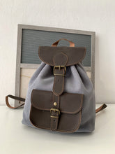 Suede Backpack Women: Leather Top, Fits 11" Laptop