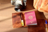 Leather passport cover