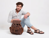 MENS LEATHER SANDALS, strappy sandals men, summer shoes "Zeus"