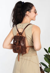 Mini leather backpack "Filia"