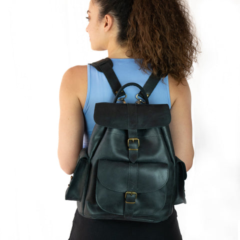 Large Leather Backpack "Odyssey"