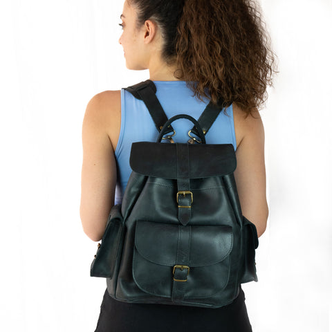 Classic Leather Backpack Vintage Style “Odyssey”