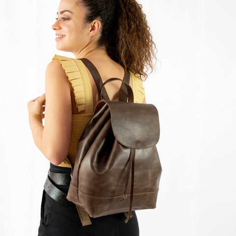 Minimalist Leather Rucksack