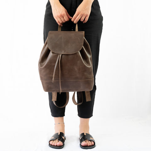 Minimalist Leather Rucksack