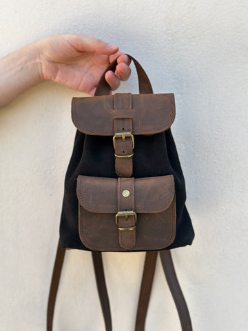 Mini leather backpack "Filia"