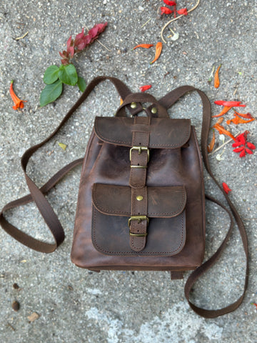 Mini leather backpack "Filia"