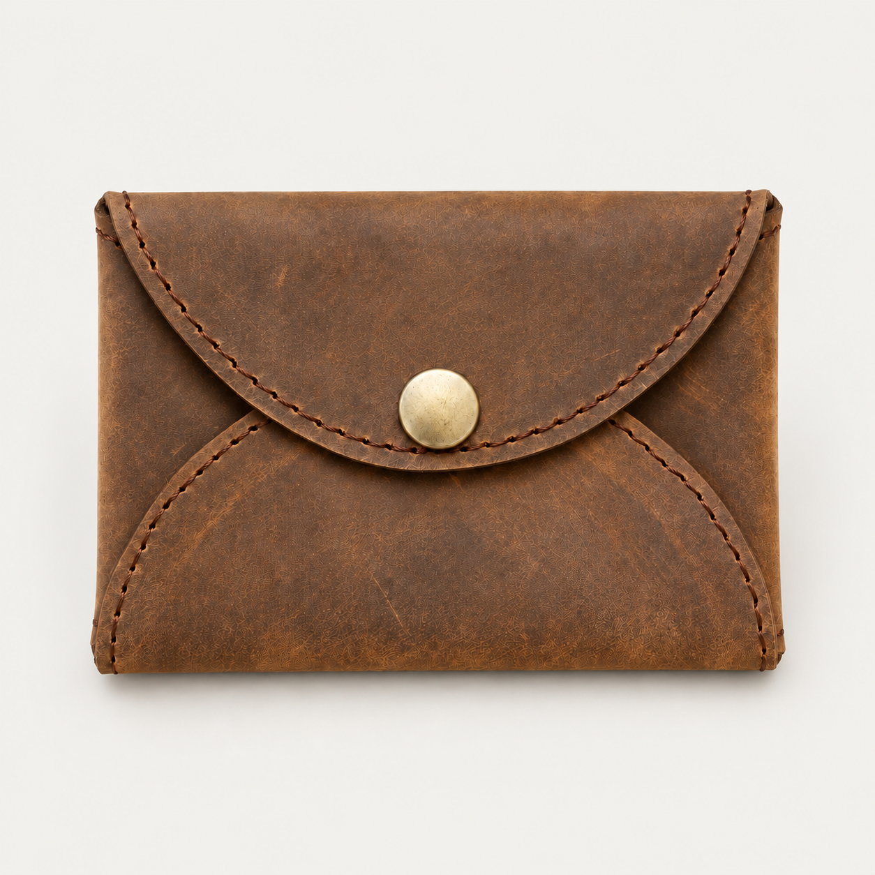 Single Card Holder — Grecorium leather accessory on a neutral background