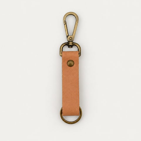 Loop Keychain — Grecorium leather accessory on a neutral background