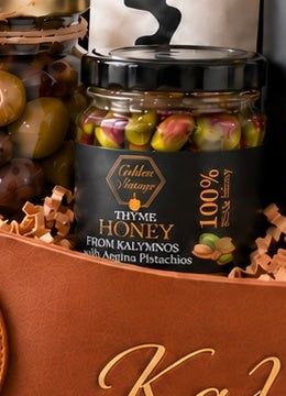 Thyme honey with Aegina pistachios