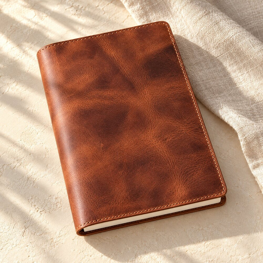 Personalized A5 Leather Notebook Cover