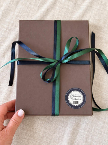 Gift box tied with ribbon