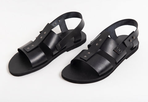 MENS LEATHER SANDALS slingback sandals summer shoes men "Atlas"