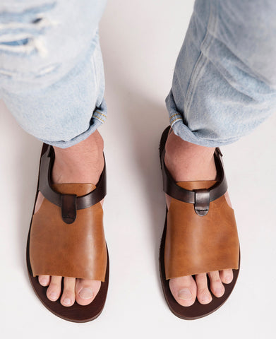 Handmade Leather Ankle Strap Sandals: Greek Summer Shoes