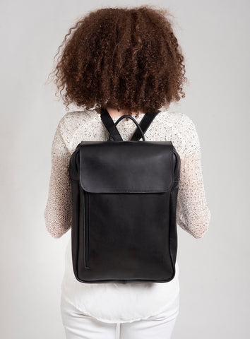 Full grain Italian Leather Backpack: 17" Laptop Bag, Handmade Rucksack