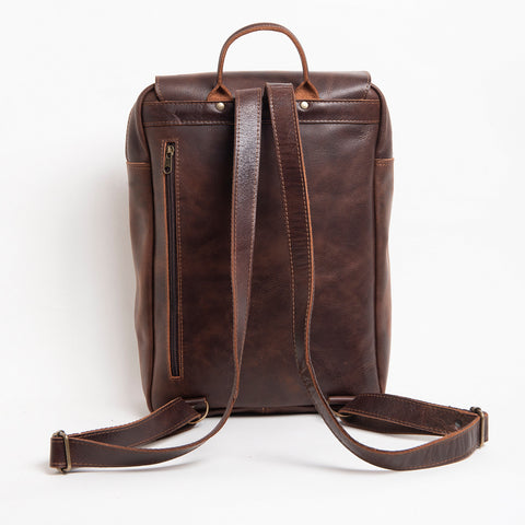Full Grain Leather Laptop Backpack, Minimalist Rucksack