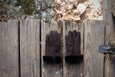 Sheepskin fur gloves in many colors for men/women