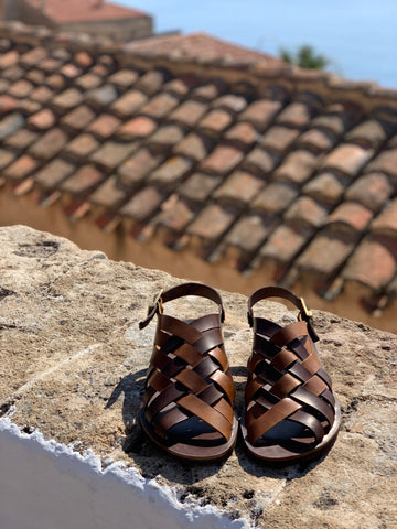 Handmade Greek Leather Strappy Sandals: Comfortable Summer Shoes