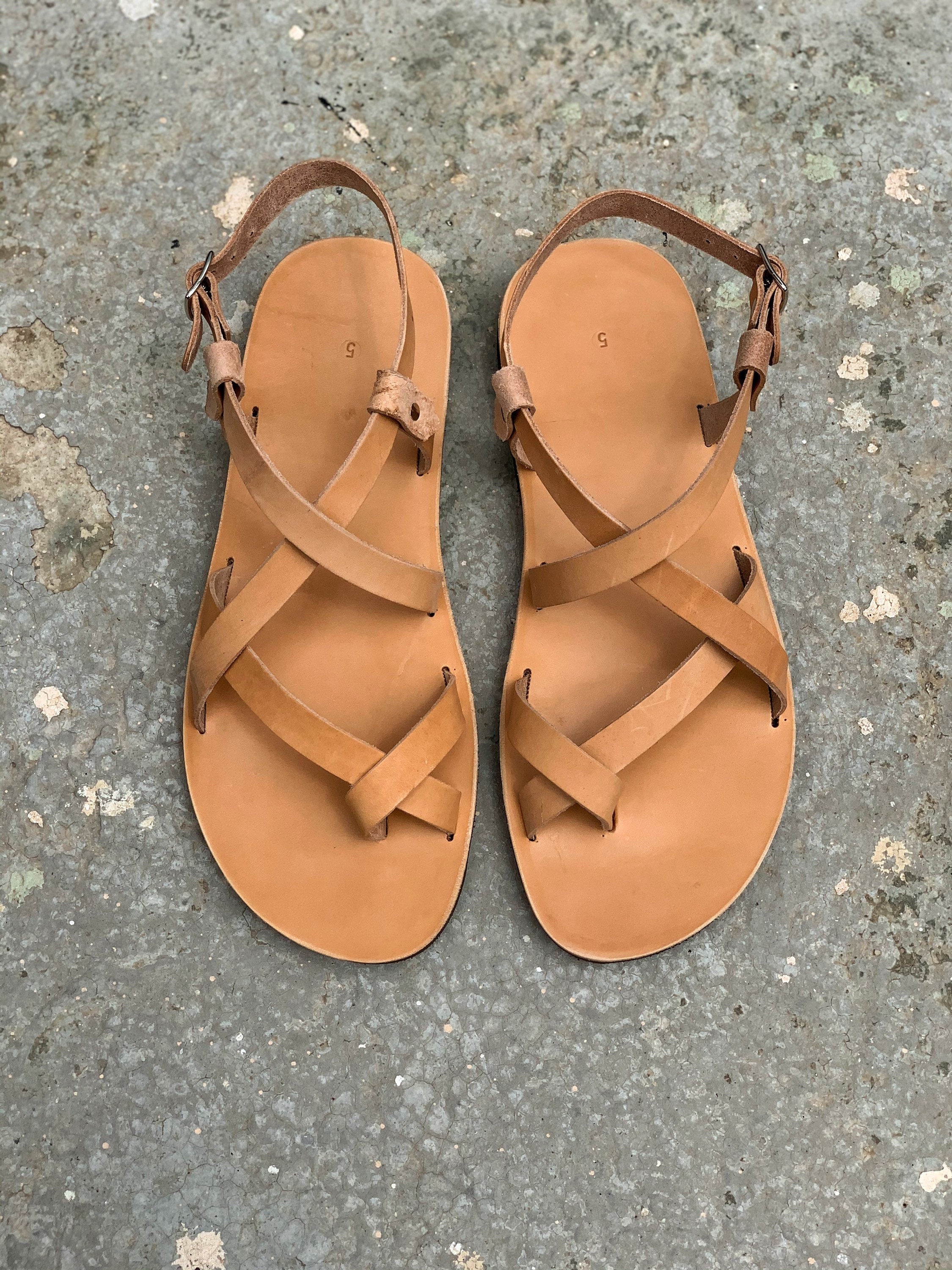 Handmade Greek Leather Strap Sandals: Summer Mens Shoes