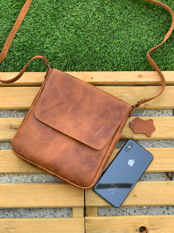 Small Leather Crossbody Purse Handmade Full Grain iPhone Bag