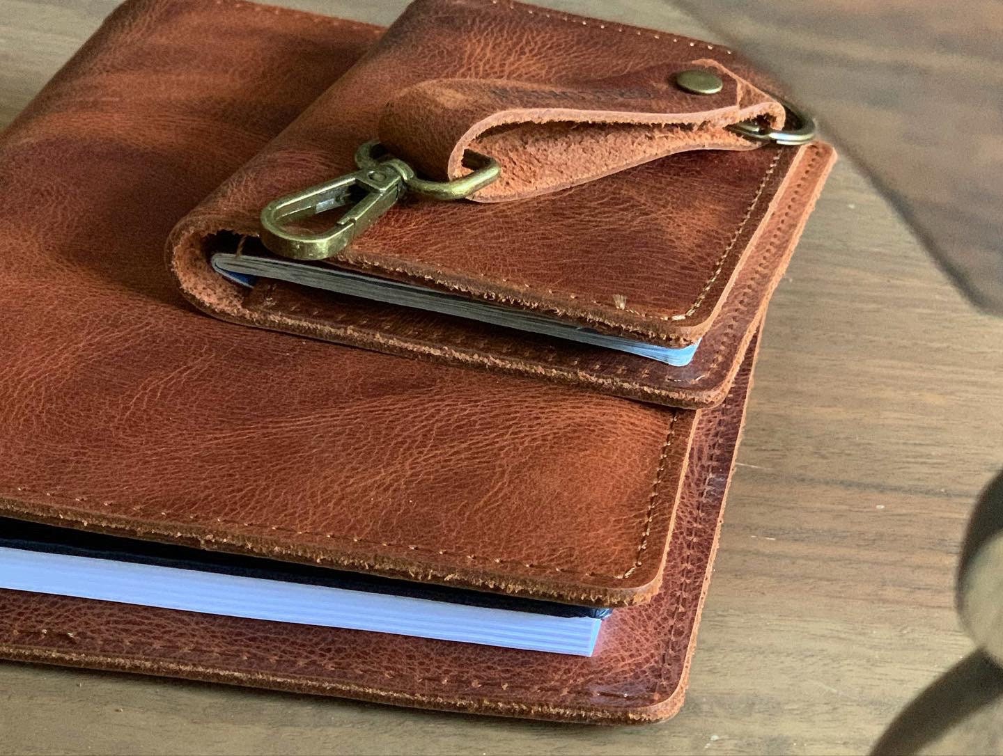 Personalized Leather Notebook Cover: Refillable Full Grain A5 Journal