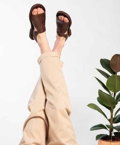 Handmade Leather Ankle Strap Sandals: Greek Summer Shoes