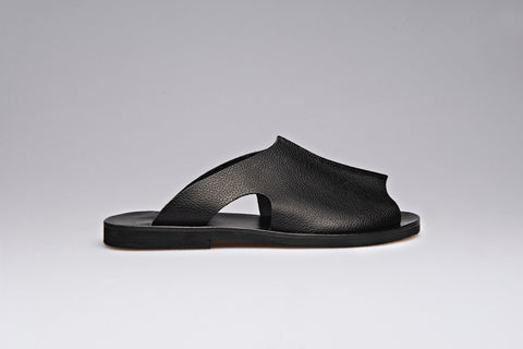 Handmade Leather Slides Men's Sandals: Greek Summer Shoes