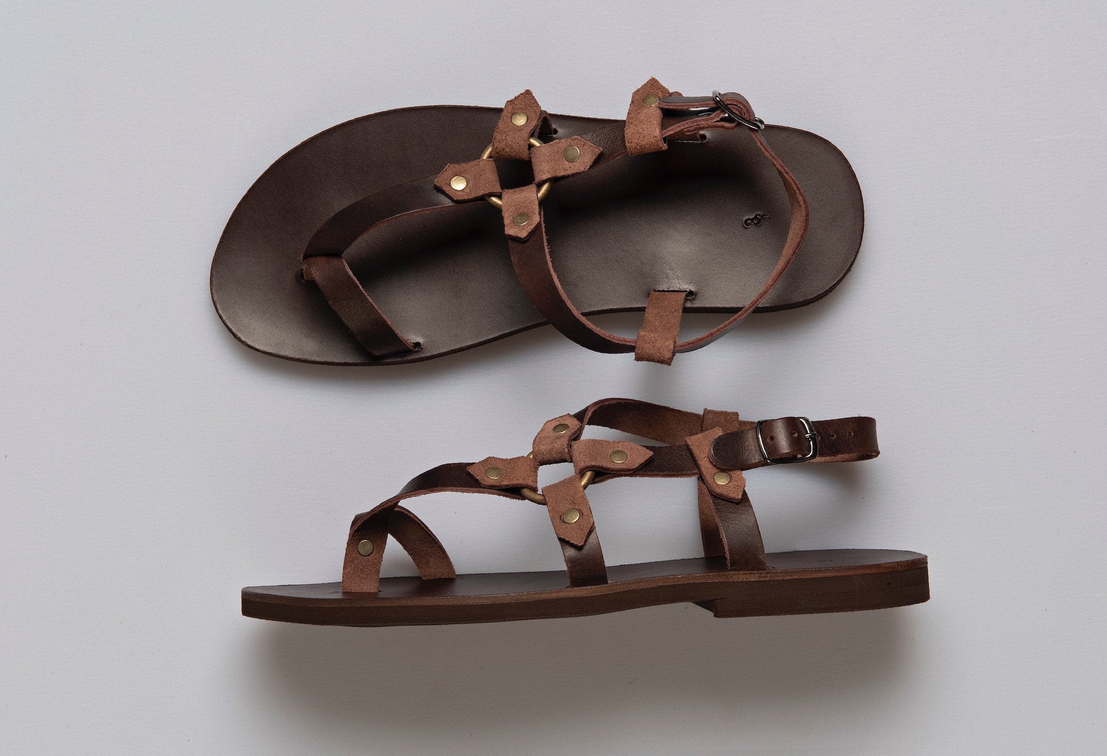 Handmade Leather Mens Sandals: Greek Summer Shoes