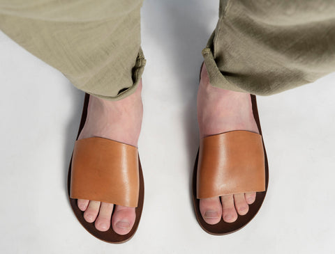 MENS FLAT SLIDES sandals summer sandals "Eros"