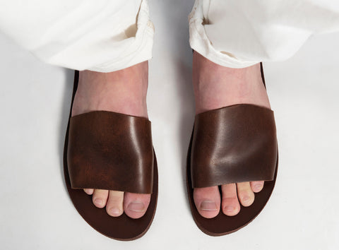 MENS FLAT SLIDES sandals summer sandals "Eros"