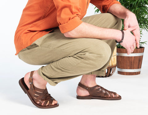 ZERO DROP SANDALS mens leather quality handmade shoes "hephaestus"