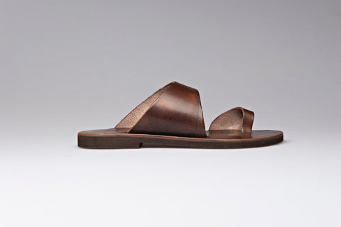 Handmade Leather Toe Ring Sandals: Greek Summer Slides