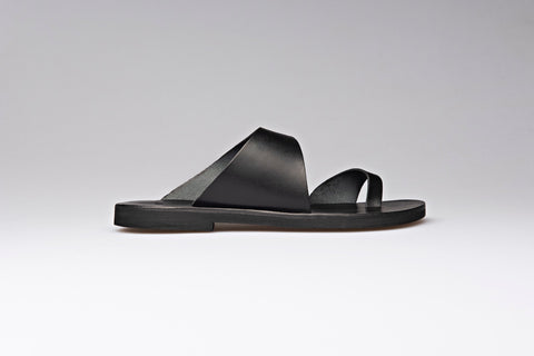 Handmade Leather Toe Ring Sandals: Greek Summer Slides