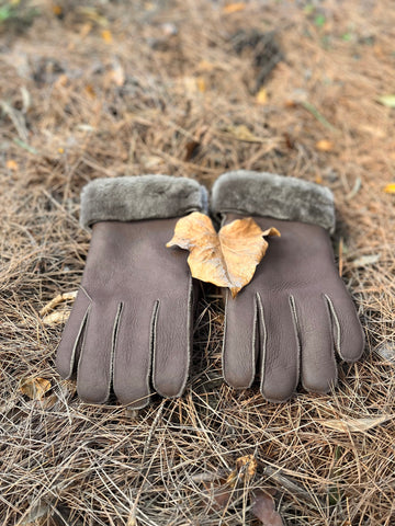 Sheepskin fur gloves in many colors for men/women