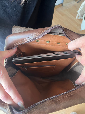 Full grain Italian Leather Backpack: 17" Laptop Bag, Handmade Rucksack