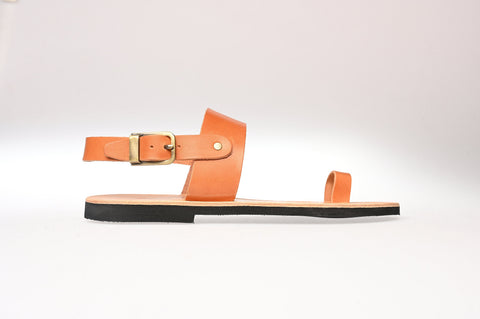 TOE RING BAREFOOT leather sandals men "Agamemnon"